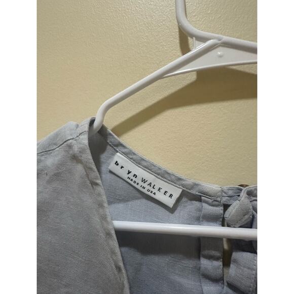Bryn Walker Sz m Linen Tank top Blouse Light Blue Women's Top - Tint Tag Hole - Picture 3 of 8
